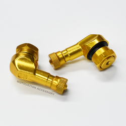 90° Aluminum tire valves 11.3mm - Gold