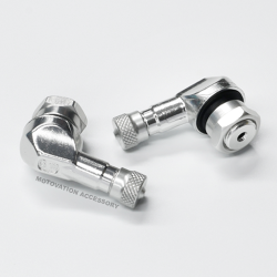 90° Aluminum tire valves 11.3mm - Silver 